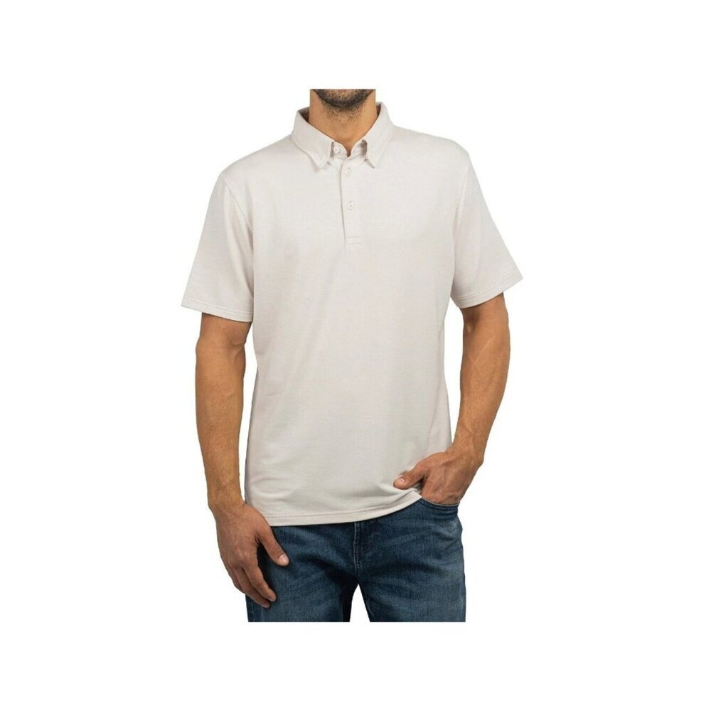 Jachs New York Men's XL Tan Polo Shirt Modal Blend Short Sleeve